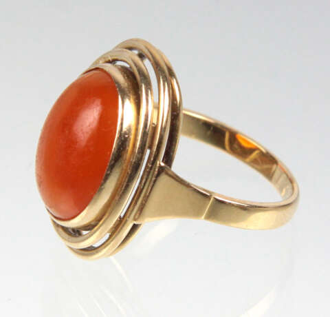 Design Ring mit Karneol - Gelbgold 585 - Foto 2