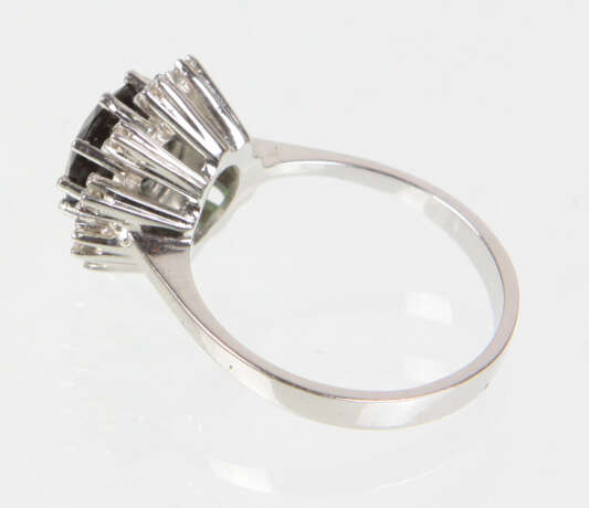 Turmalin Diamant Ring - Weissgold 585 - Foto 2