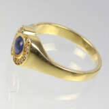 Saphir Ring mit Brillanten - Gelbgold 585 - фото 2