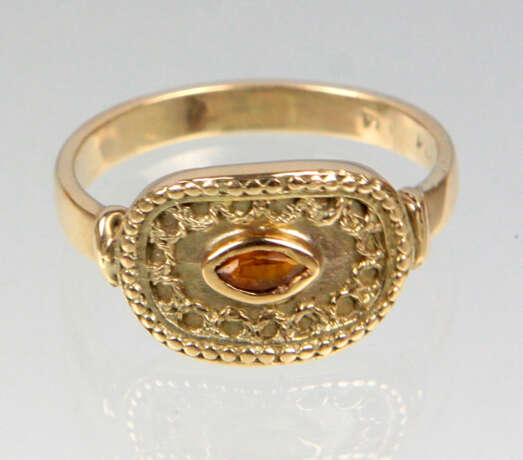 Ring mit Citrin - Gelbgold 585 - photo 1