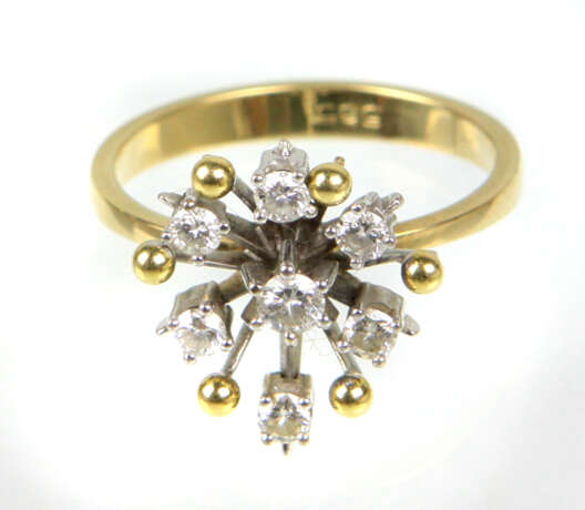 Brillant Ring - Gelbgold/WG 585 - Foto 1