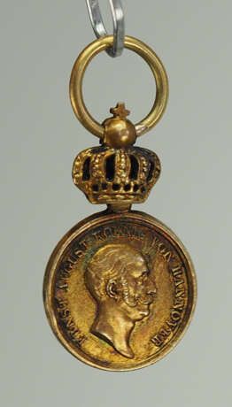 Hannover: Goldene Ehren-Medaille für Kunst und Wissenschaft, (1843-1846), Miniatur. - Foto 1