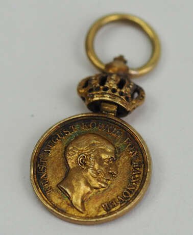 Hannover: Goldene Ehren-Medaille für Kunst und Wissenschaft, (1843-1846), Miniatur. - Foto 4