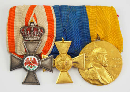Preussen: Große Ordenschnalle eines Offiziers mit 3 Auszeichnungen. - фото 1