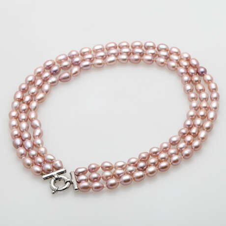 Collier aus Zuchtperlen in Rosé - Foto 3