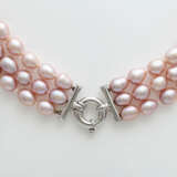 Collier aus Zuchtperlen in Rosé - Foto 5