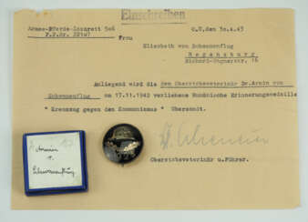 Stahlhelmbund: Diensteintrittsabzeichen 1925, im Etui.