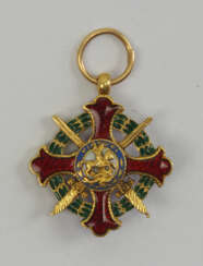 Italien: Neapel / Sizilien: Königlicher Militärischer Orden des heiligen Georg von der Wiedervereinigung, Kreuz der Rechtsritter Miniatur.