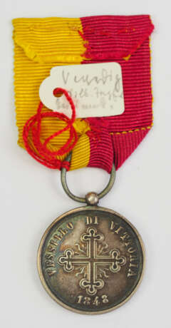 Italien: Venedig - Medaille für die Befreiung der Stadt 1848, in Silber. - Foto 2