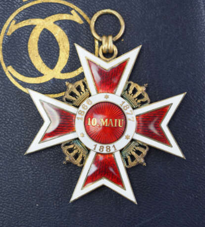 Rumänien: Orden der Krone von Rumänien, 2. Modell (1932-1947), Großkreuz Satz, im Etui. - фото 5