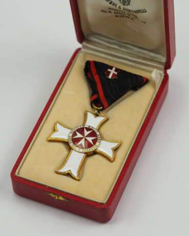 Vatikan: Malteser Verdienstorden, Verdienstkreuz, im Etui. - фото 1