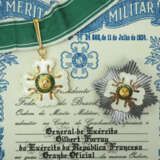 Brasilien: Orden Merito Militar, Großoffiziers Satz, mit Urkunde. - Foto 1