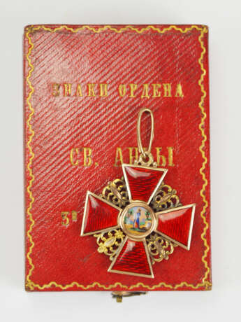 Russland: Orden der heiligen Anna, 2. Modell (1810-1917), 3. Klasse, im Etui. - фото 4