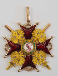Russland: Kaiserlicher und Königlicher Orden vom heiligen Stanislaus, 2. Modell, 2. Typ (ca. 1841-1917), 1. Klasse Kleinod, mit Schwertern.