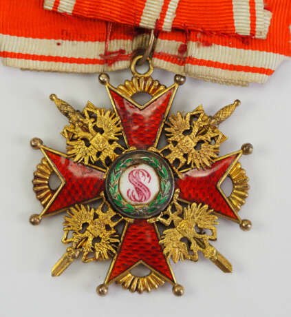 Russland: Kaiserlicher und Königlicher Orden vom heiligen Stanislaus, 2. Modell, 2. Typ (ca. 1841-1917), 3. Klasse, mit Schwertern. - Foto 3