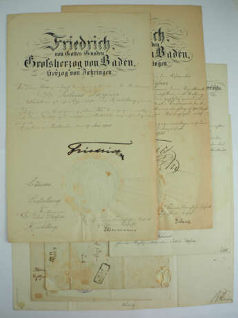 Baden: Urkundennachlass des Amtmann Dr. J.D. in Heidelberg. - photo 1