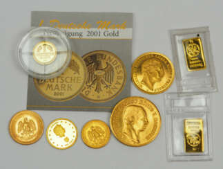Lot GOLD - Münzen und Barren 19,67 g.