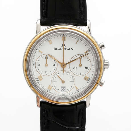 BLANCPAIN Villeret Chronograph Armbanduhr. Edelstahl/Gelbgold 18 Karat. - фото 1