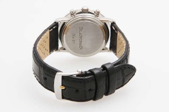 BLANCPAIN Villeret Chronograph Armbanduhr. Edelstahl/Gelbgold 18 Karat. - Foto 6