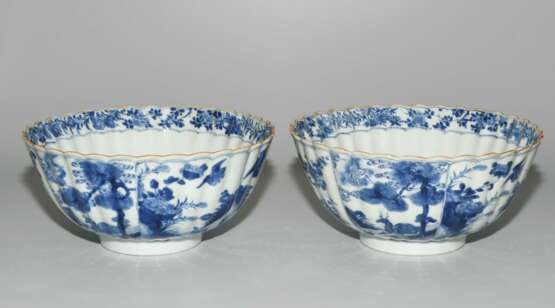 1 Paar Blauweisse Schalen - Foto 2