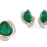 Smaragd-Brillant-Ring und Ohrclips - Foto 1