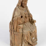 wooden Sculpture of the Throned Jesus with Symbol of the Holy Ghost - Foto 2