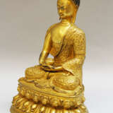 Buddha Shakayamuni in sitting position on Lotus base with rich decorated coat - photo 2