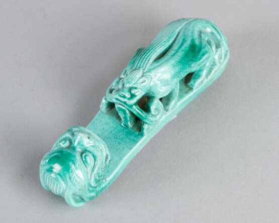 Chinese clasp Ceramic in classical shape with face and dragon design - Foto 3
