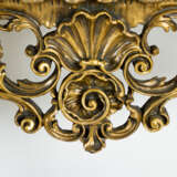 Pair of French Console tables wood curved and gilded - photo 2