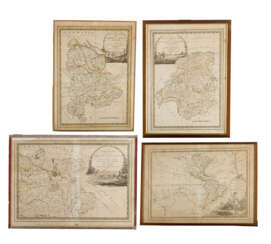 Four printed maps