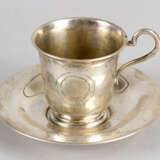 Six silver cups and saucers - photo 2