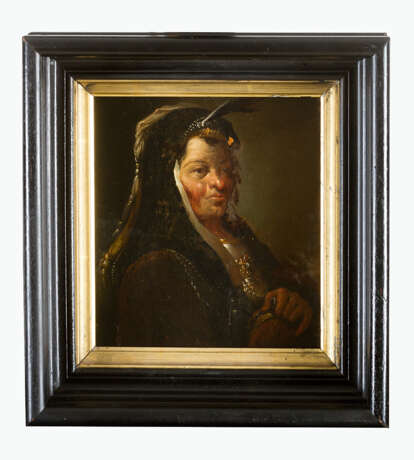 Dutch school around 1700 portrait of a men oil on wooden panel framed - photo 1