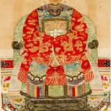 Chinese roll painting portrait of a honourable lady watercolour on paper - photo 2