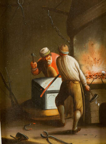 Three Dutch paintings of a smoker in tavern - photo 2