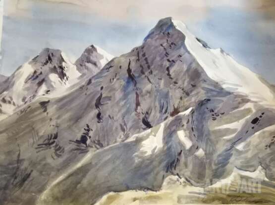 “Snowy peaks of the Rosa Khutor” Paper Watercolor 2014 - photo 1