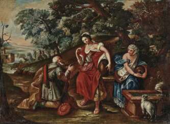 Rebekka und Elieser am Brunnen. Italien (?) 17. Jahrhundert