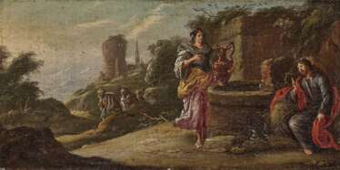 Christus und die Samariterin am Brunnen. Unbekannt 17./18. Jahrhundert