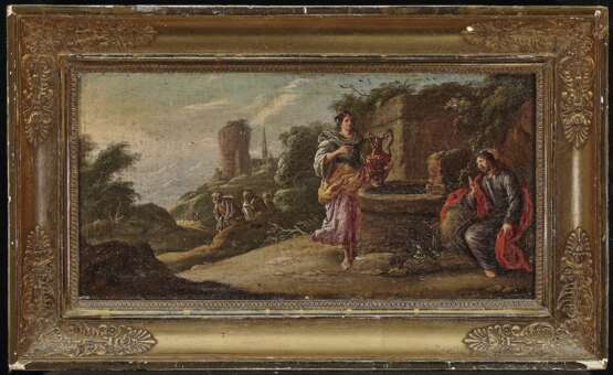 Christus und die Samariterin am Brunnen. Unbekannt 17./18. Jahrhundert - photo 2