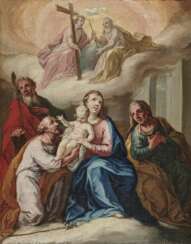Heilige Familie mit den Hll. Anna und Joachim. Süddeutsch 18. Jahrhundert
