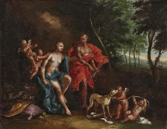 Venus und Adonis - Bacchus und Ariadne. Italien 18. Jahrhundert - фото 1