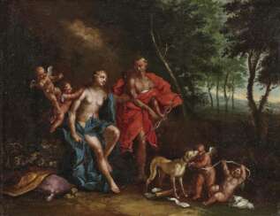 Venus und Adonis - Bacchus und Ariadne. Italien 18. Jahrhundert