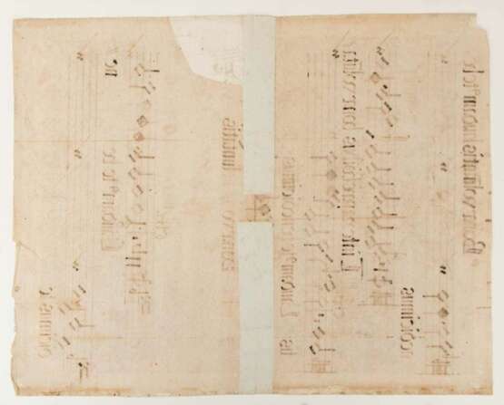 BERNHARD NEHER, JASON UND MEDEA, Rötelzeichnung/Notenpapier, hinter Glas, 1774. - фото 7