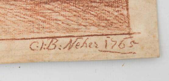 BERNHARD NEHER d. ÄLTERE, TRANSFIGURATION, Rötel auf Papier, signiert und datiert 1765. - photo 9