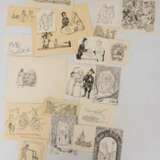 KONV. HANS FISCHER, Miniatur Zeichnungen, Tusche/Papier, Deutschland/Schweiz, 20. Jahrhundert - Foto 1