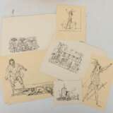 KONV. HANS FISCHER, Miniatur Zeichnungen, Tusche/Papier, Deutschland/Schweiz, 20. Jahrhundert - фото 6