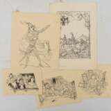 KONV. HANS FISCHER, Miniatur Zeichnungen, Tusche/Papier, Deutschland/Schweiz, 20. Jahrhundert - Foto 7