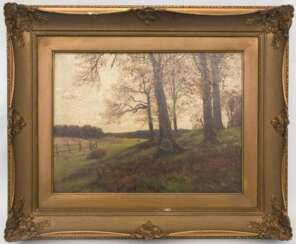 WALTER MORAS, LANDSCAPE WITH TREES, Oil/paper/Board, Germany, 20. Century