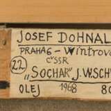 JOSEF DONAHL, HERRENPORTRAIT, Mischtechnik auf Leinwand, Prag 1968. - фото 3