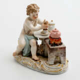 MEISSEN 'Amor, Kakao zubereitend', 19. Jahrhundert - Foto 1