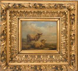 EUGENE VERBOECKHOVEN, Schafe, Öl/Holz, Belgien, 19. Jahrhundert